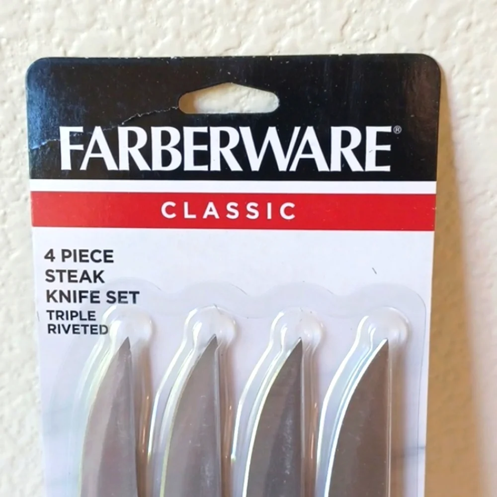 3/$25 SALE 4 PIECE SET Farberware Classic Steak Knives, 4.5